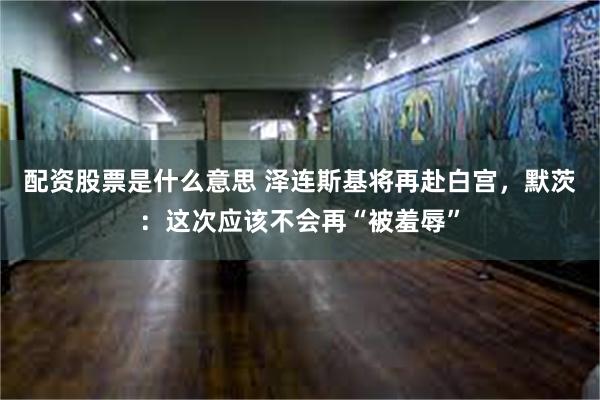 配资股票是什么意思 泽连斯基将再赴白宫，默茨：这次应该不会再“被羞辱”